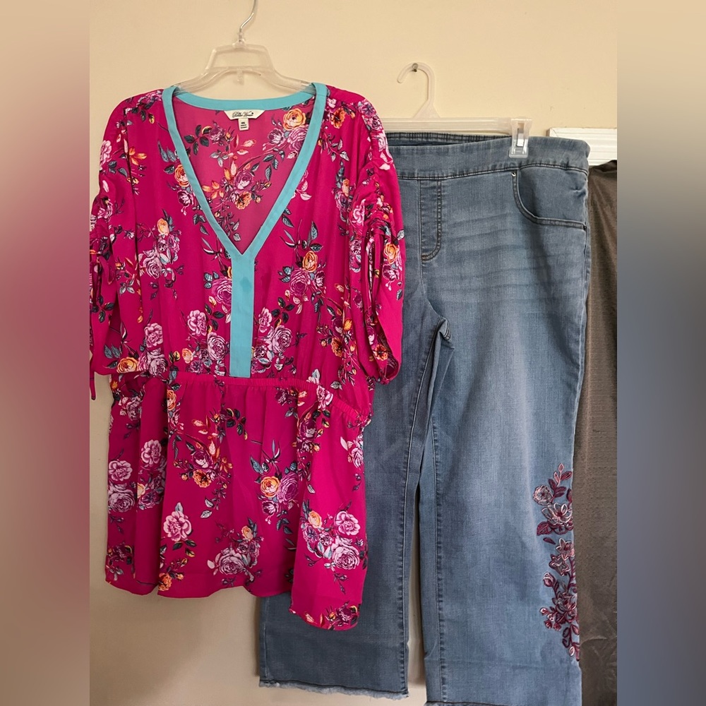 The Pioneer Woman Shirt and Jeans set. Size XXL